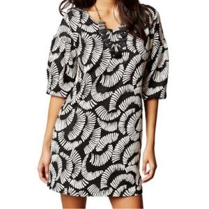 Black & White Patterned Shift Dress